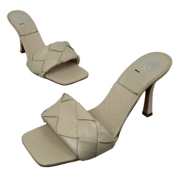 Vince Camuto Brelanie Ivory Leather Heels - Picture 3 of 7